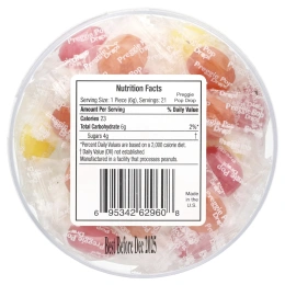 Three Lollies, Драже Preggie Pop, кислые фрукты, 21 шт