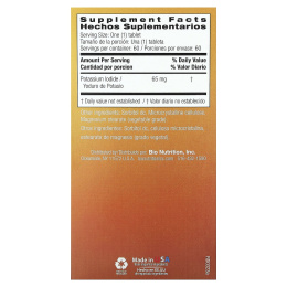 Bio Nutrition, Йодид калия, 65 мг, 60 таблеток