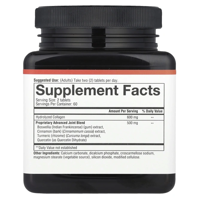 Youtheory, коллаген для суставов, улучшенная формула с босвеллией, 120 таблеток