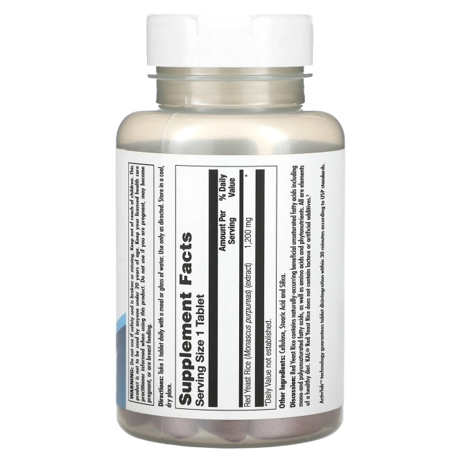 KAL, Красный дрожжевой рис (1200 мг) 60 таблеток