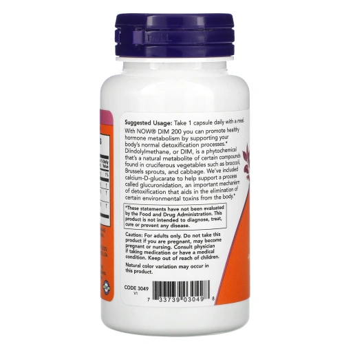 Now Foods, ДИМ 200, 90 вегетарианских капсул