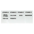 Ezy Dose, Витаминный органайзер с этикетками, фиолетовый, 1 шт.