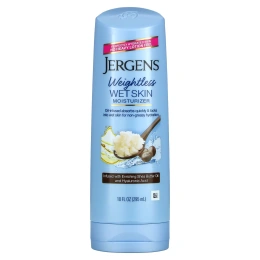Jergens, Увлажняющее средство Wet Skin Moisturizer для нанесения на влажную кожу, с маслом ши, 295 мл