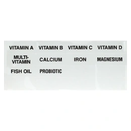 Ezy Dose, Витаминный органайзер с этикетками, фиолетовый, 1 шт.
