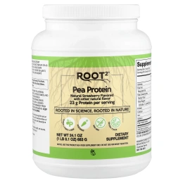 Vitacost, Root2®, Pea Protein, Natural Strawberry, 1 lb 8.1 oz (683 g)