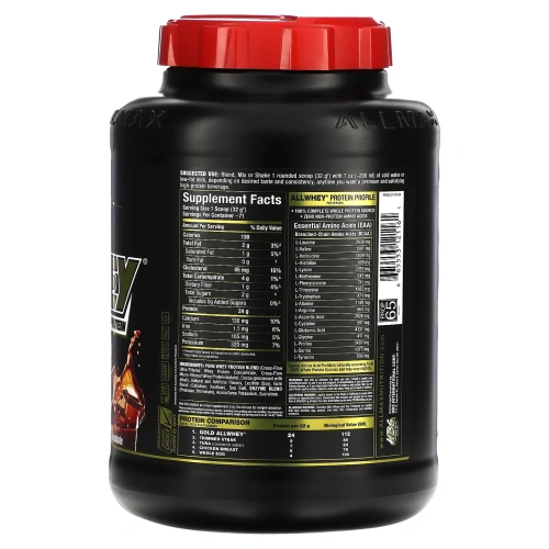 ALLMAX Nutrition, AllWhey Gold, 100% сывороточный протеин + премиальный изолят сывороточного протеина, шоколад, 5 ф. (2,27 кг)