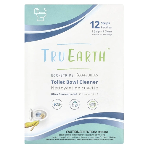 Tru Earth, Эко-полоски для чистки унитазов, ультраконцентрированные, 12 полосок
