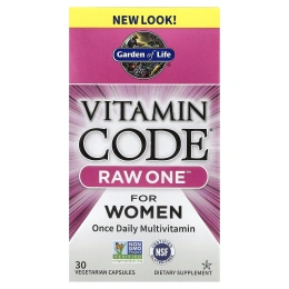 Garden of Life, Vitamin Code®, Raw One™ для женщин, 30 вегетарианских капсул