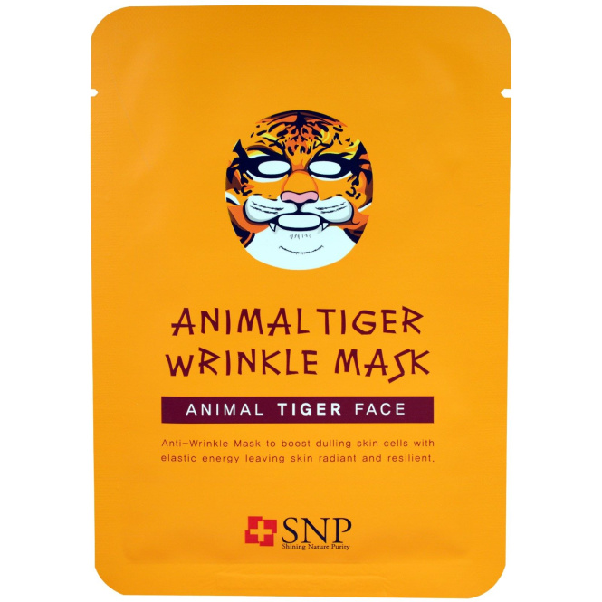SNP, Маска против морщин «Животное тигр», 10 масок по 25 мл каждая