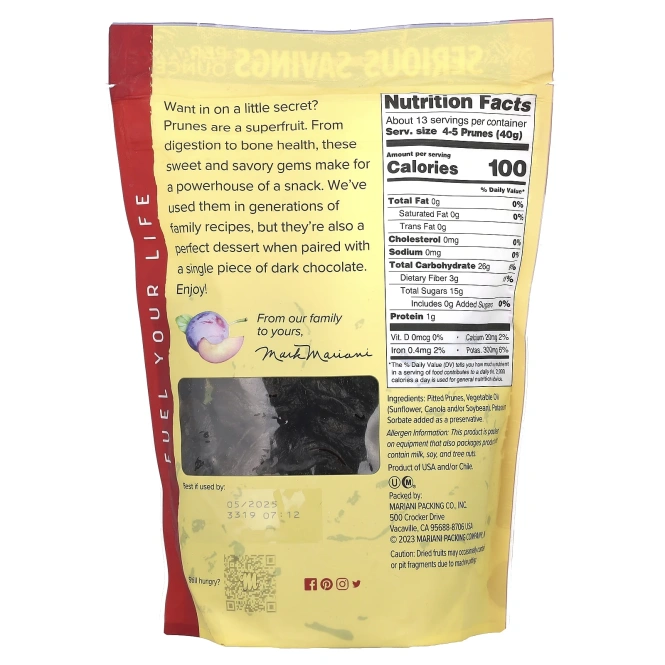 Mariani, Premium, чернослив без косточек, 510 г (18 унций)