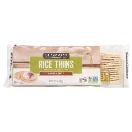 Sesmark, Rice Thins, рисовые крекеры, коричневый рис, 100 г (3,5 унции)