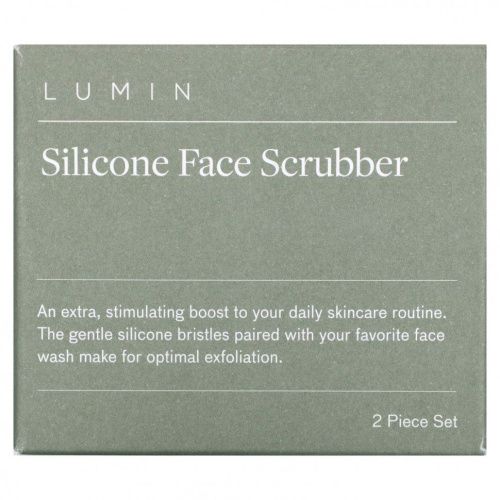 Lumin, Силиконовый скраббер для лица, набор из 2 предметов