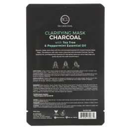 BCL, Be Care Love, Маска-пленка для лица с сывороткой и эфирными маслами, Очищающий активированный уголь, 1 маска