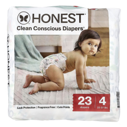 The Honest Company, Clean Conscious Diapers™, размер 4, 10–17 кг (22–37 фунтов), Barnyard Baby, 23 подгузника