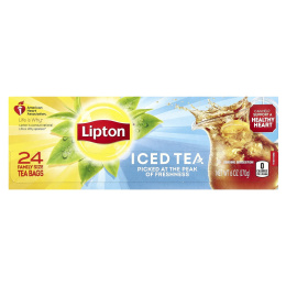 Lipton, Черный чай со льдом, 24 чайных пакетика для всей семьи, 170 г (6 унций)