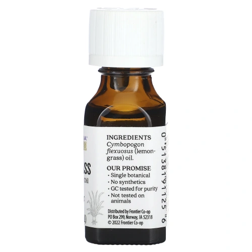 Aura Cacia, Чистое эфирное масло, лемонграсс, 15 мл (0,5 жидк. унции)