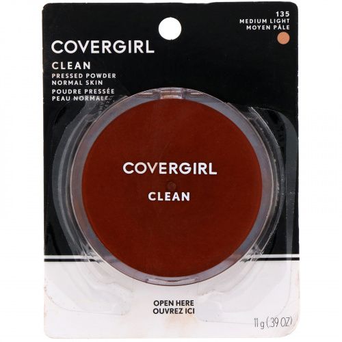 Covergirl, Clean, компактная тональная основа, оттенок 135 средний светлый, 11 г