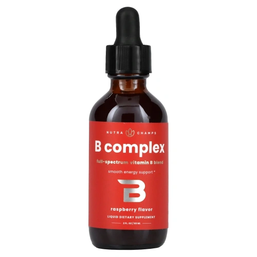 NutraChamps, B Complex, малина, 60 мл (2 жидк. унц.)