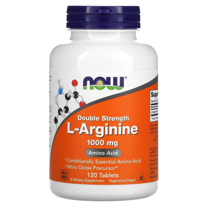 L-аргинин NOW L-Arginine 1000 mg, 120 таблеток
