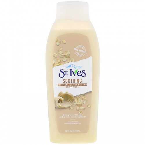 St. Ives, Nourish & Soothe, Oatmeal & Shea Butter Body Wash, 24 fl oz (709 ml)