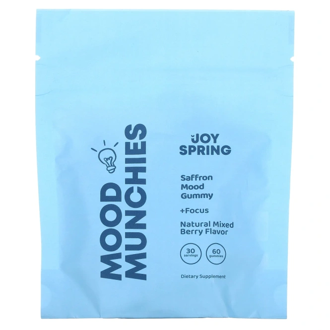 JoySpring, Mood Munchies, натуральное ягодное ассорти, 60 жевательных таблеток