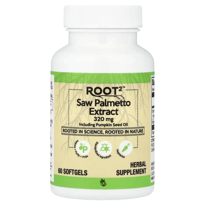 Vitacost, Root2™, Saw Palmetto Extract Including Pumpkin Seed Oil, 60 Softgels