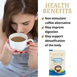 DelighTeas, аюрведическая травяная смесь, одуванчик и цикорий, альтернатива кофе, без кофеина, 170 г (6 унций)