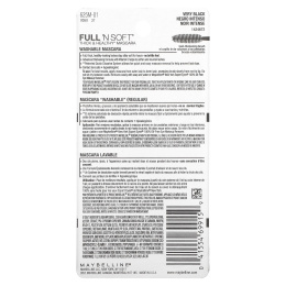 Maybelline, Тушь для ресниц Full 'N Soft, оттенок 301 угольно-черный, 8,2 мл
