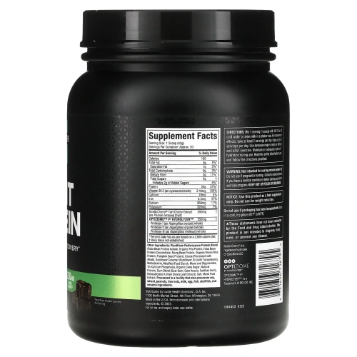 MuscleTech, Растительный протеин, шоколадное брауни с фундуком, 840 г (1,85 фунта)