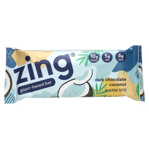 Zing Bars, Vitality Bar, Dark Chocolate Coconut, 12 Bars, 1.76 oz (50 g) Each