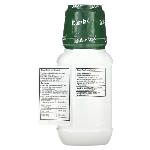 Dulcolax, жидкое слабительное, мятное средство, 354 мл (12 жидк. унций)