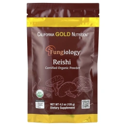 California Gold Nutrition, Fungiology®, порошок из сертифицированного органического рейши, 120 г (4,2 унции)