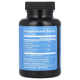 Real Mushrooms, RealRest, грибы и травы`` 60 капсул