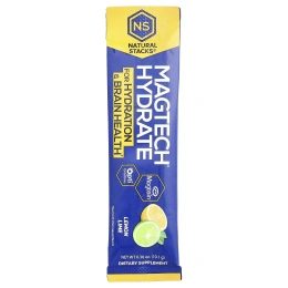 Natural Stacks, Magtech® Hydrate, лимон и лайм, 14 стик-пакетов по 10,1 г (0,36 унции)