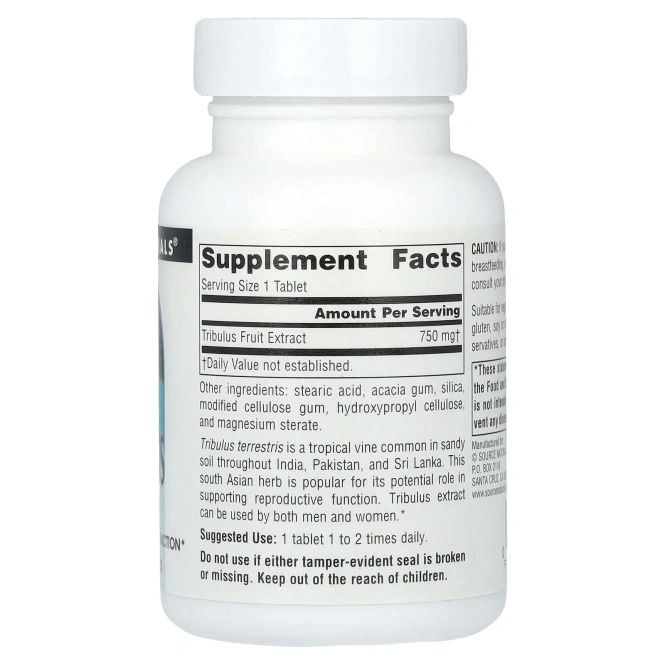 Source Naturals, экстракт якорцев, 750 мг, 60 таблеток