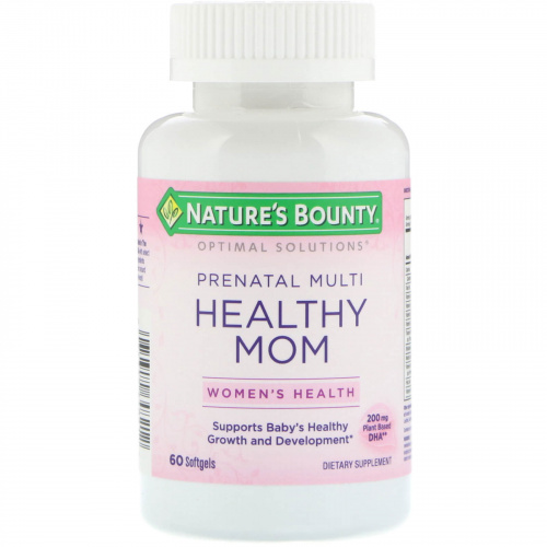 Nature's Bounty, Мультивитамины для здоровой мамы Optimal Solutions, 60 желатиновых капсул