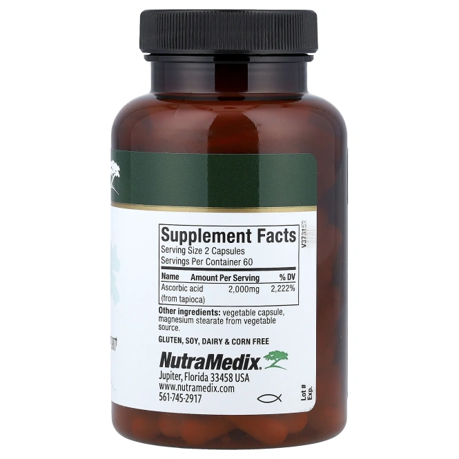 NutraMedix, Витамин C, 1000 мг, 120 растительных капсул