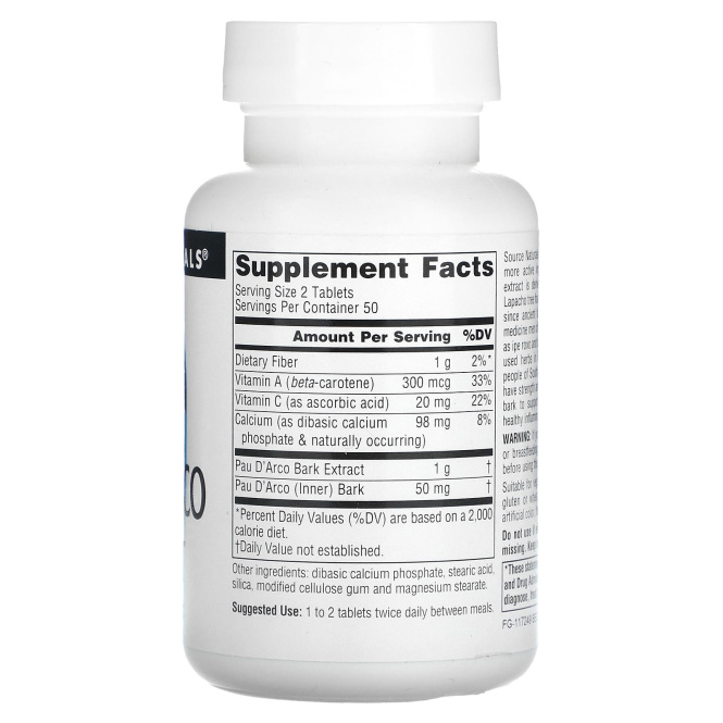 Source Naturals, Экстракт По д'Арко, 500 мг 100 таблеток