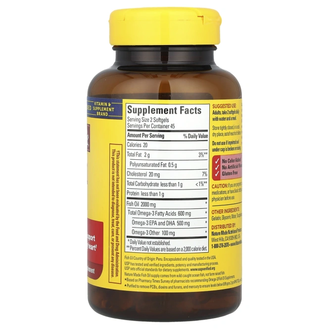 Nature Made, Рыбий жир, 90 мягких таблеток