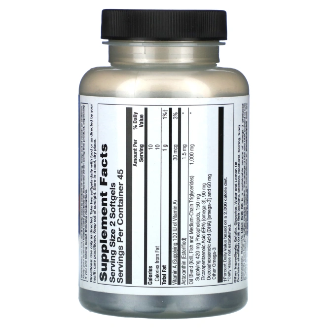 Nature's Life, масло криля, 500 мг, 90 мини-капсул