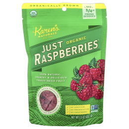 Karen's Naturals, Organic Just Raspberries, органическая малина, 42 г (1,5 унции)