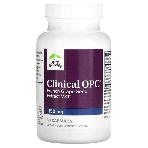 EuroPharma, Terry Naturally, Clinical OPC, 150 мг, 60 капсул