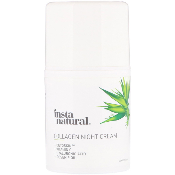 InstaNatural, Ночной крем с коллагеном, 1.7 ж. унц.(50 мл)