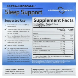 Aurora Nutrascience, Ultra-Liposomal®, поддержка сна, 30 пакетиков по 10 мл (0,34 жидк. унц.)