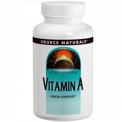 Source Naturals, Витамин А, 10 000 МЕ, 100 таблеток