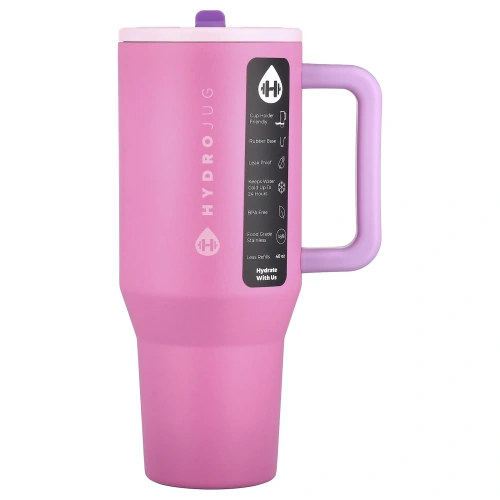 HydroJug, Traveler Tumbler, розовый сахар, 40 унций
