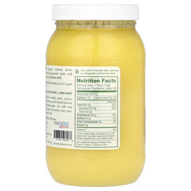 Pure Indian Foods, органическое масло гхи коровьего откорма, 425 г (15 унций)