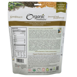 Organic Traditions, Sprouted Chia & Flax Seed Powder, 16 oz (454 g)