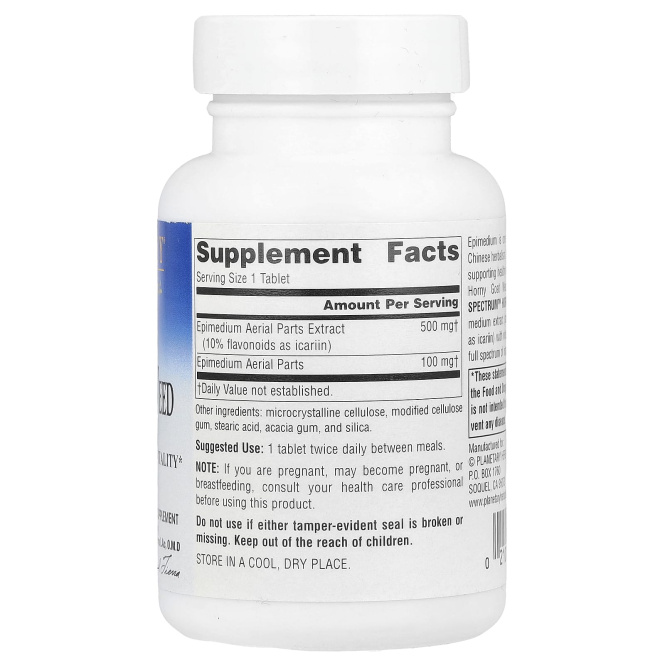 Planetary Herbals, Full Spectrum ™ Horny Goat Weed, 90 таблеток