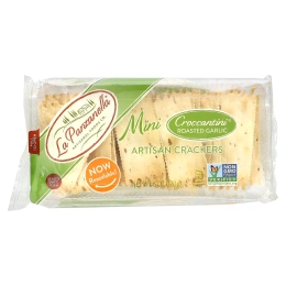 La Panzanella, ремесленные мини-крекеры кроккантини, с обжаренным чесноком, 170 г (6 унций)